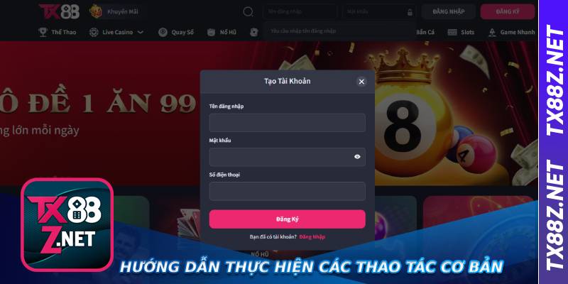 Hướng dẫn thực hiện các thao tác cơ bản 