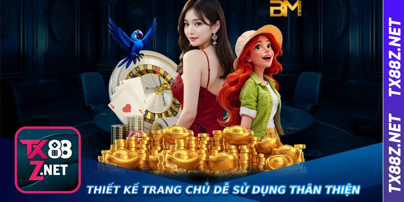 Thiết kế trang chủ dễ sử dụng thân thiện